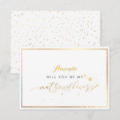 PixDezines 偽物の金を使ったあなたは私のマザーオブオナーになりますか 招待状 (正面/裏面)