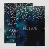 PixDezines 夜空/星空 招待状 (正面/裏面)