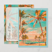 PixDezines/大切な日をお知らせ/ヴィンテージ ハワイ 案内ポストカード (正面/裏面)