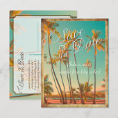 PixDezines/大切な日をお知らせ/ヴィンテージ ハワイ 案内ポストカード (正面/裏面)