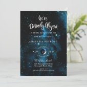 PixDezines 天の一致でデザインされた ブライダルシャワー 招待状 (スタンド正面)