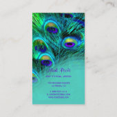 PixDezines 孔雀の羽根名刺 名刺 (裏面)