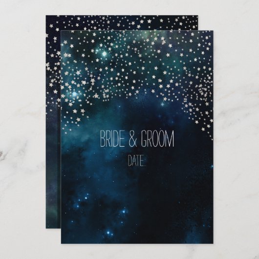 PixDezines 宇宙/NASA/星空 招待状 (正面/裏面)