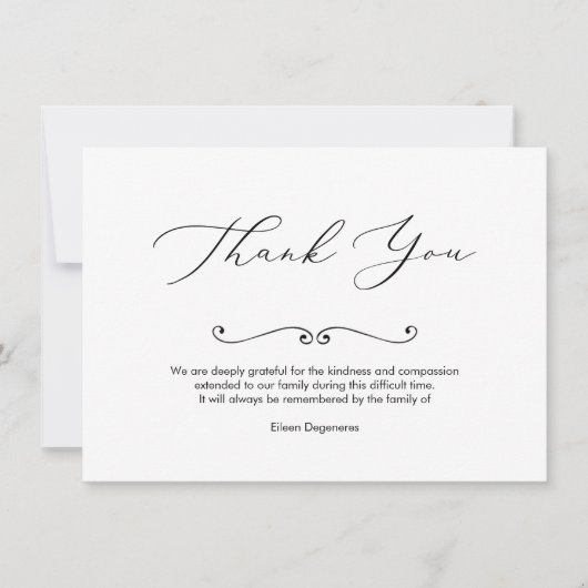 PixDezines 弔慰 お礼状, 葬儀後 招待状 (正面)