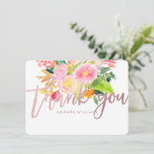 PixDezines 感謝/花卉/水彩/春季 サンキューカード (スタンド正面)