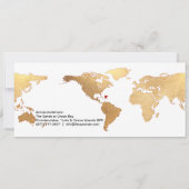 PixDezines 搭乗券 Save the Date 世界地図 招待状 (裏面)