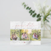 PixDezines 救  Date/フェイクバラ金ゴールド+大理石 案内ポストカード (スタンド正面)