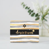 PixDezines 方向 / 銀 / 金 / ストライプ / ミツバ エンクロージャーカード (スタンド正面)