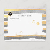 PixDezines 方向 / 銀 / 金 / ストライプ / ミツバ エンクロージャーカード (裏面)