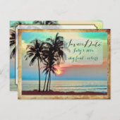 PixDezines/日救付/ハワイの夕日/ヴィンテージ 案内ポストカード (正面/裏面)