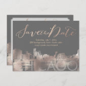 PixDezines/日救付/バラ金ゴールド/シカゴ・レイクショア 案内ポストカード (正面/裏面)