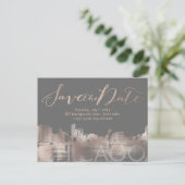 PixDezines/日救付/バラ金ゴールド/シカゴ・レイクショア 案内ポストカード (スタンド正面)