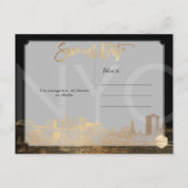 PixDezines/日救付/フェイク金ゴールド/NYC 案内ポストカード (裏面)