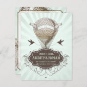 PixDezines/日救付/ヴィンテージホットエアバルーン 案内ポストカード (正面/裏面)