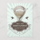 PixDezines/日救付/ヴィンテージホットエアバルーン 案内ポストカード (正面)