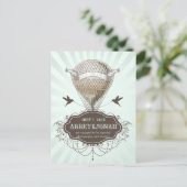 PixDezines/日救付/ヴィンテージホットエアバルーン 案内ポストカード (スタンド正面)