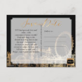 PixDezines/日救付/金ゴールド/ロンドンスカイライン 案内ポストカード (裏面)