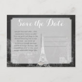 PixDezines/日救付/Chalkboard/Parisスケッチ 案内ポストカード (裏面)