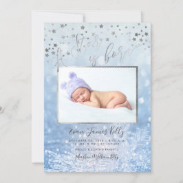 PixDezines  星が生まれるとき、星と雪のぼけ 招待状