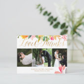 PixDezines 春の花 水彩/ありがとうございます ポストカード (スタンド正面)