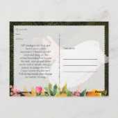 PixDezines 春の花 水彩/ありがとうございます ポストカード (裏面)