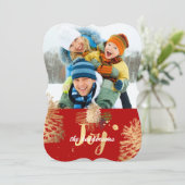 PixDezines 松ぼっくり/ゴールド//ホリデーカード シーズンカード (スタンド正面)