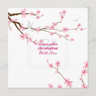 PixDezines 桜の花/オリジナル背景 招待状