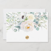 PixDezines 水彩の芍薬 ユーカリ  洗礼式 招待状 (裏面)