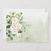 PixDezines 水彩アルバストローズ ユーカリ 招待状 (裏面)