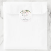 PixDezines 水彩エレガント ブラッシュ ガム ユーカリ ラウンドシール (バッグ)