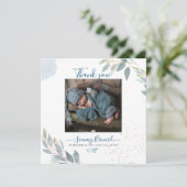 PixDezines 水彩グリーン サンクス 招待状 (スタンド正面)