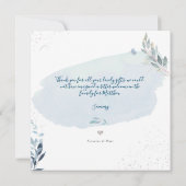 PixDezines 水彩グリーン サンクス 招待状 (裏面)