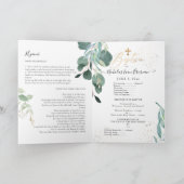 PixDezines 水彩グリーン 洗礼プログラム シーズンカード (内部)