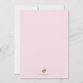 PixDezines 水彩ソフトピンクの花輪 招待状 (裏面)