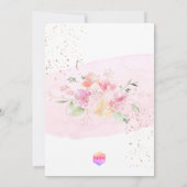 PixDezines 水彩チークの誓いの言葉 Sweet Peas 招待状 (裏面)