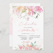 PixDezines 水彩チークの誓いの言葉 Sweet Peas 招待状 (正面/裏面)