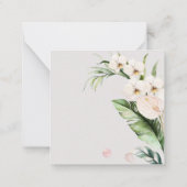 PixDezines 水彩トロピカルジャングル便箋 ノートカード (裏面)