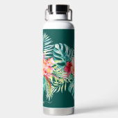 PixDezines 水彩トロピカルパラダイスの花 ウォーターボトル (背面)