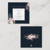 PixDezines 水彩パステルローズの宿泊施設 エンクロージャーカード (正面/裏面)