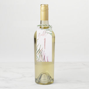 PixDezines 水彩パーム フロンデス、グリーン ボトルネックタグ