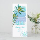 PixDezines 水彩ビーチ/ヤシの木 メニュー (スタンド正面)