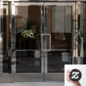 PixDezines 水彩ユーカリの店舗営業時間 ウィンドウサイン (オフィスドア)