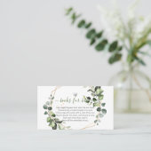 PixDezines 水彩ユーカリブックリクエスト プレイスカード (スタンド正面)