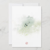 PixDezines 水彩ユーカリ ベイビーシャワー 招待状 (裏面)