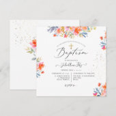 PixDezines 水彩夏日玫瑰洗礼 招待状 (正面/裏面)