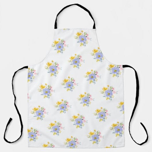 PixDezines 水彩夏花  エプロン (正面)