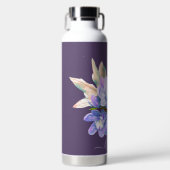 PixDezines 水彩淡紫色シンビジウムオーキッド ウォーターボトル (正面)