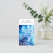 PixDezines 水彩画 偉大な波、 歌川広重 名刺 (スタンド正面)