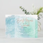 PixDezines 水彩画 風の大波 バー・ミッツヴァ 招待状 (スタンド正面)