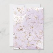 PixDezines 水彩紫色口香糖早午餐气泡 招待状 (裏面)